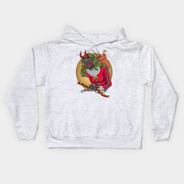 krampus Kids Hoodie by XioVerduzco-art